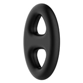 CRAZY BULL Silicone Oval Cock & Ball Ring Black Ball and Cock Toys